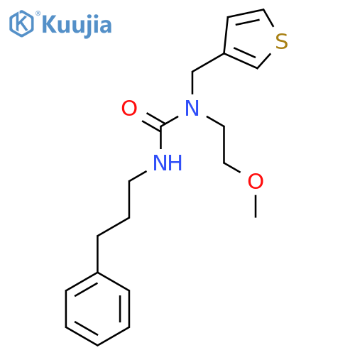 3-(2-methoxyethyl)-1-(3-phenylpropyl)-3-(thiophen-3-yl)methylurea structure