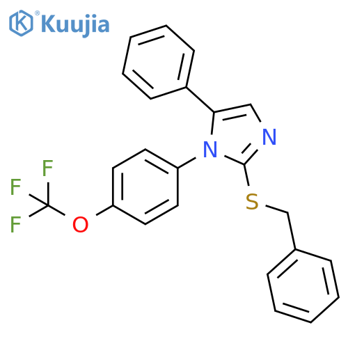 2-(benzylsulfanyl)-5-phenyl-1-[4-(trifluoromethoxy)phenyl]-1H-imidazole structure