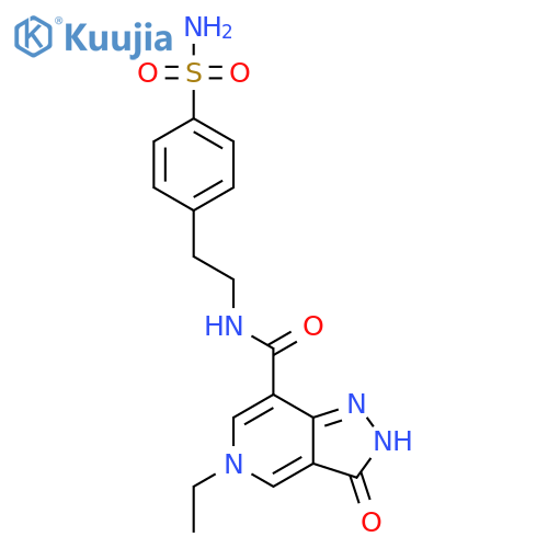 5-ethyl-3-oxo-N-2-(4-sulfamoylphenyl)ethyl-2H,3H,5H-pyrazolo4,3-cpyridine-7-carboxamide structure