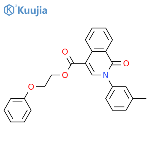 2-phenoxyethyl 2-(3-methylphenyl)-1-oxo-1,2-dihydroisoquinoline-4-carboxylate structure
