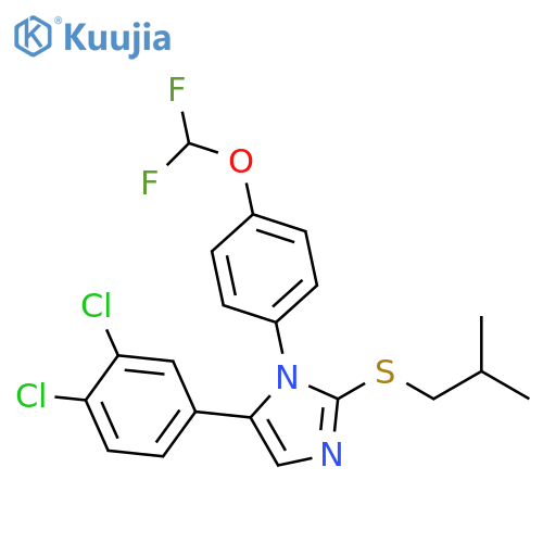 5-(3,4-dichlorophenyl)-1-[4-(difluoromethoxy)phenyl]-2-[(2-methylpropyl)sulfanyl]-1H-imidazole structure