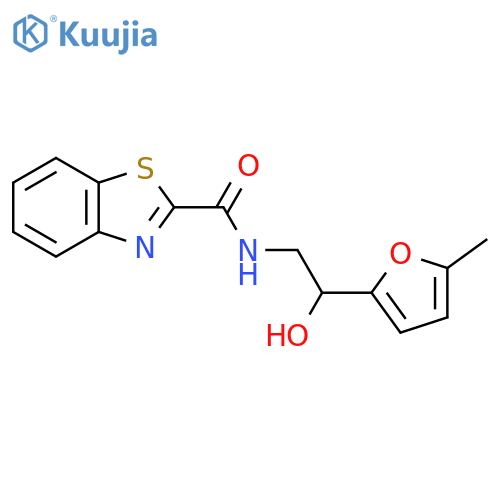 N-[2-hydroxy-2-(5-methylfuran-2-yl)ethyl]-1,3-benzothiazole-2-carboxamide structure