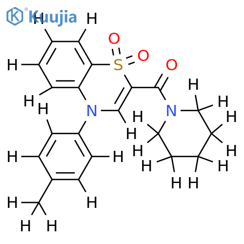 4-(4-methylphenyl)-2-(piperidine-1-carbonyl)-4H-1lambda6,4-benzothiazine-1,1-dione structure