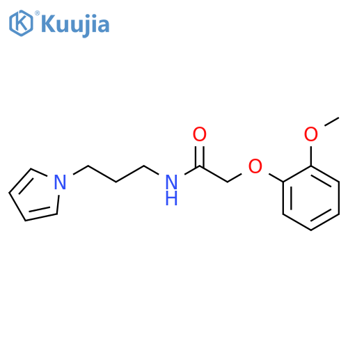 2-(2-methoxyphenoxy)-N-3-(1H-pyrrol-1-yl)propylacetamide structure