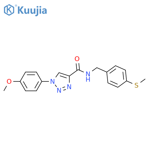 1-(4-methoxyphenyl)-N-{[4-(methylsulfanyl)phenyl]methyl}-1H-1,2,3-triazole-4-carboxamide structure