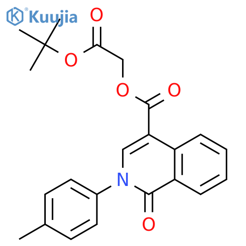 tert-butyl 2-[2-(4-methylphenyl)-1-oxo-1,2-dihydroisoquinoline-4-carbonyloxy]acetate structure