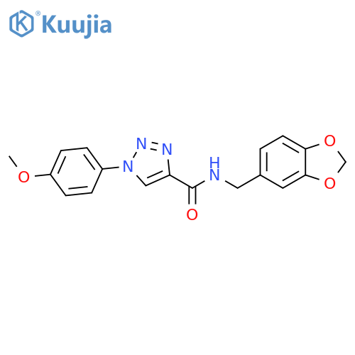 N-[(2H-1,3-benzodioxol-5-yl)methyl]-1-(4-methoxyphenyl)-1H-1,2,3-triazole-4-carboxamide structure