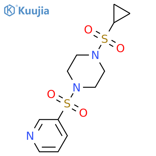 1-(cyclopropanesulfonyl)-4-(pyridine-3-sulfonyl)piperazine structure