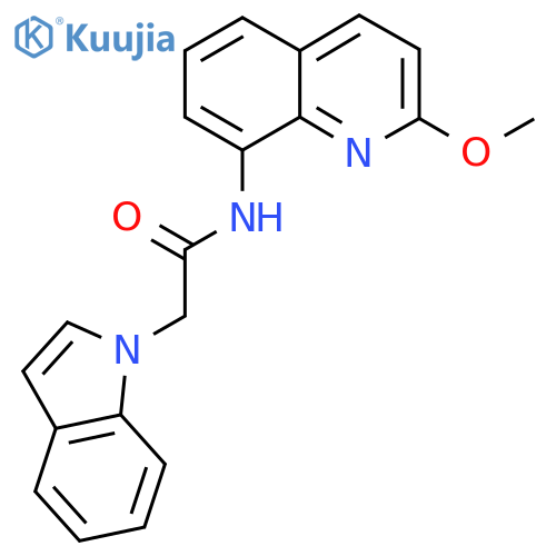 2-(1H-indol-1-yl)-N-(2-methoxyquinolin-8-yl)acetamide structure