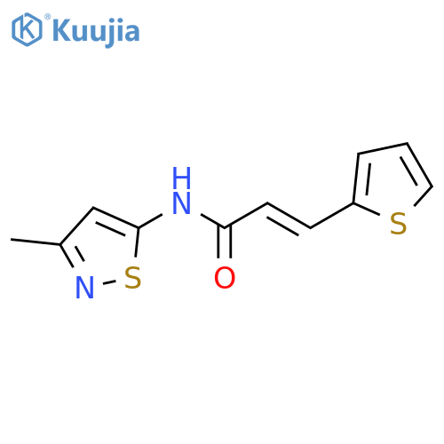 (2E)-N-(3-methyl-1,2-thiazol-5-yl)-3-(thiophen-2-yl)prop-2-enamide structure