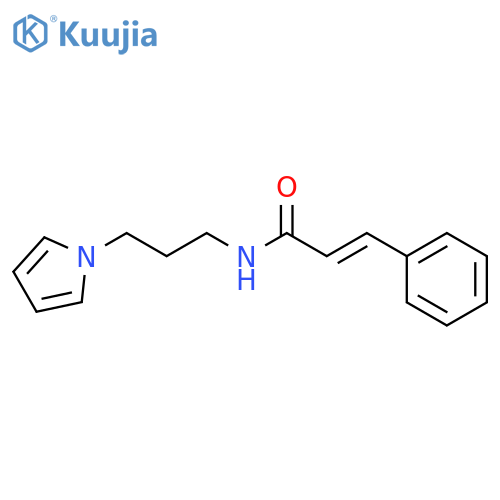 (2E)-3-phenyl-N-3-(1H-pyrrol-1-yl)propylprop-2-enamide structure