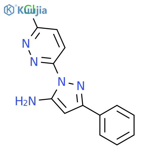 1H-Pyrazol-5-amine, 1-(6-chloro-3-pyridazinyl)-3-phenyl- structure