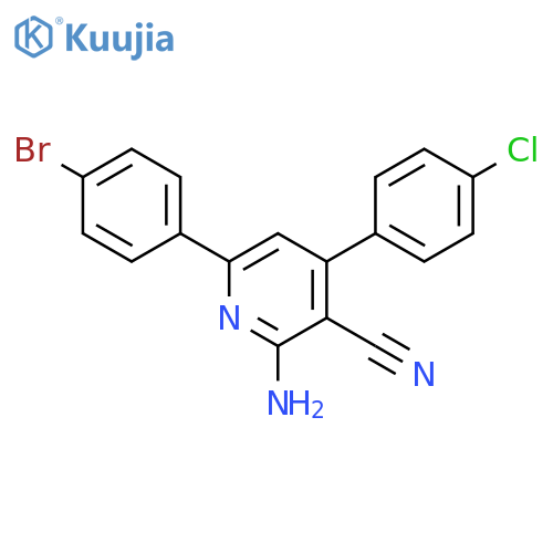 3-Pyridinecarbonitrile, 2-amino-6-(4-bromophenyl)-4-(4-chlorophenyl)- structure