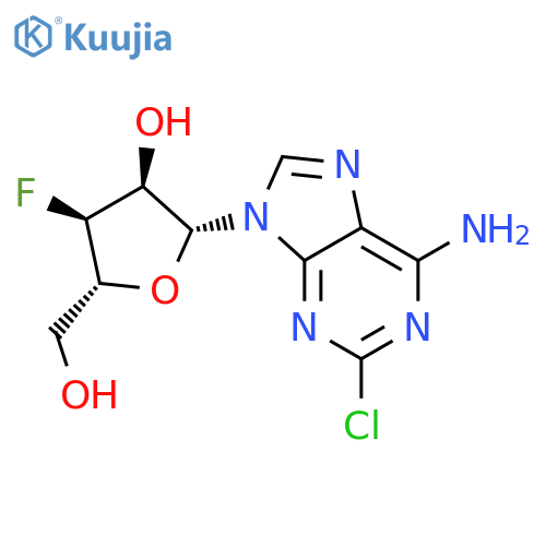 (2R,3S,4S,5R)-2-(6-amino-2-chloro-9H-purin-9-yl)-4-fluoro-5-(hydroxymethyl)tetrahydrofuran-3-ol structure