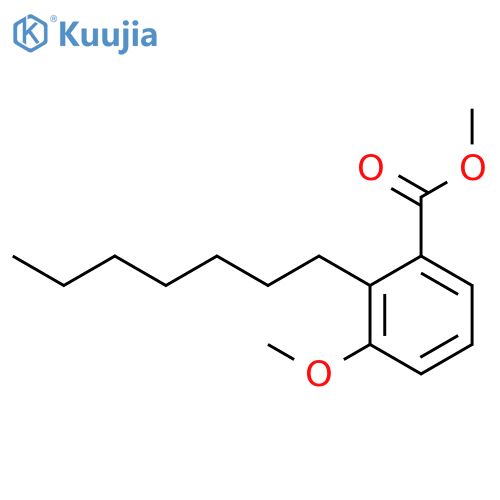 Benzoic acid, 2-heptyl-3-methoxy-, methyl ester structure