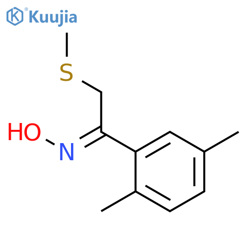 Ethanone, 1-(2,5-dimethylphenyl)-2-(methylthio)-, oxime structure