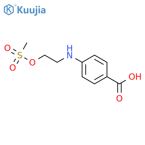 Benzoic acid, 4-[[2-[(methylsulfonyl)oxy]ethyl]amino]- structure