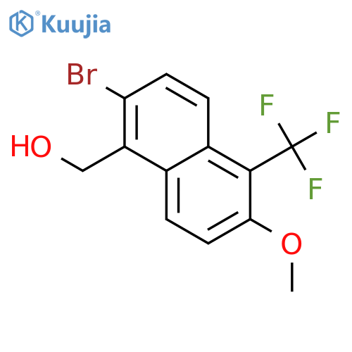 (2-Bromo-6-methoxy-5-(trifluoromethyl)naphthalen-1-yl)methanol structure