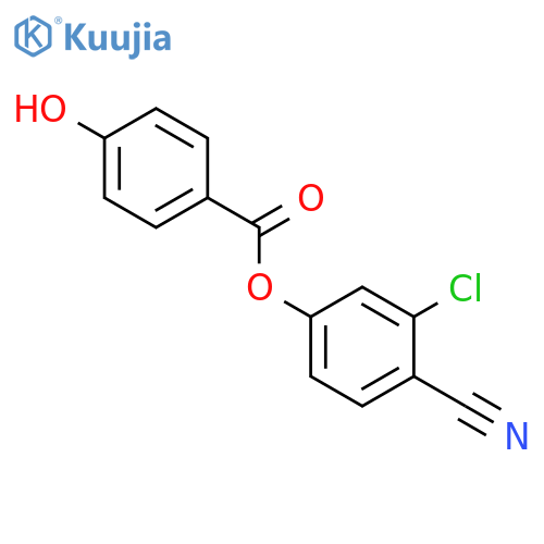 BENZOIC ACID, 4-HYDROXY-, 3-CHLORO-4-CYANOPHENYL ESTER structure