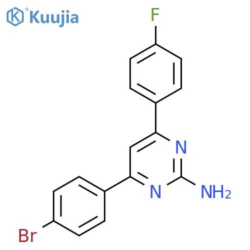4-(4-Bromophenyl)-6-(4-fluorophenyl)pyrimidin-2-amine structure