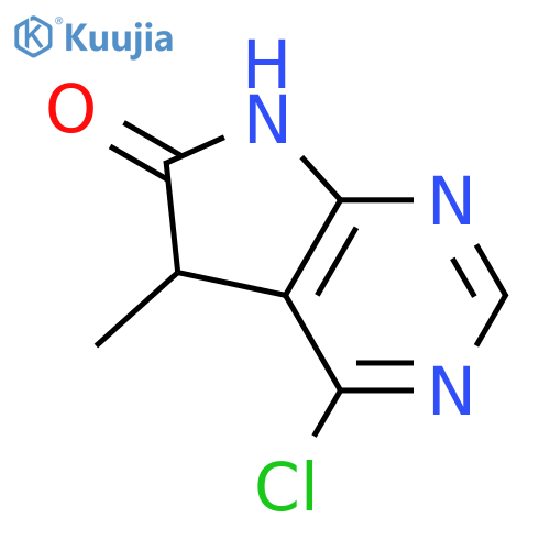 4-chloro-5-methyl-5H,6H,7H-pyrrolo[2,3-d]pyrimidin-6-one structure
