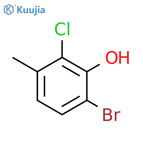 6-Bromo-2-chloro-3-methylphenol structure