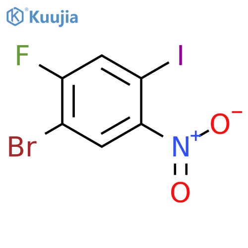 1-Bromo-2-fluoro-4-iodo-5-nitrobenzene structure