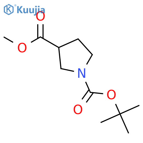 1-tert-butyl 3-methyl pyrrolidine-1,3-dicarboxylate structure