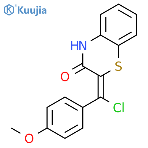 2H-1,4-Benzothiazin-3(4H)-one, 2-[chloro(4-methoxyphenyl)methylene]- structure