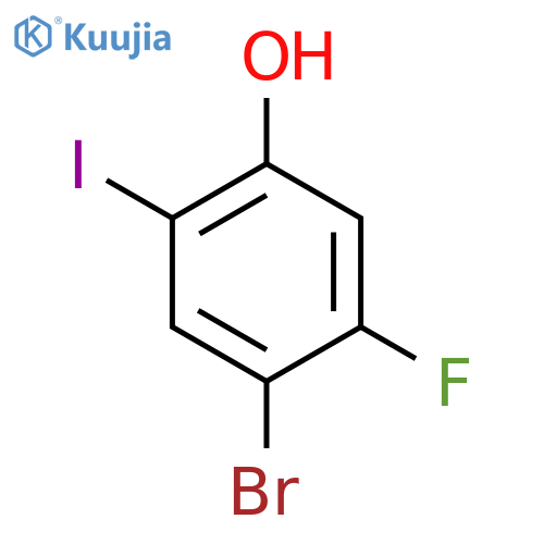 4-Bromo-5-fluoro-2-iodophenol structure