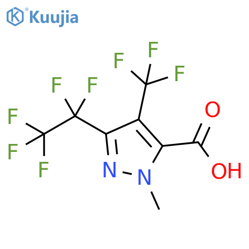 1-methyl-3-(pentafluoroethyl)-4-(trifluoromethyl)-1H-pyrazole-5-carboxylic acid structure