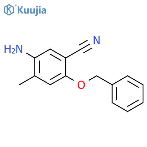 5-amino-2-(benzyloxy)-4-methylbenzonitrile structure