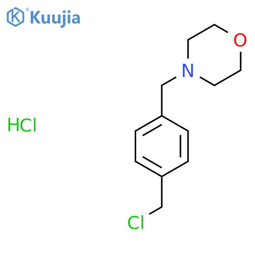 4-{4-(chloromethyl)phenylmethyl}morpholine hydrochloride structure
