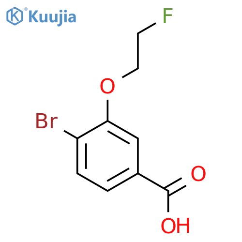 4-Bromo-3-(2-fluoroethoxy)benzoic acid structure