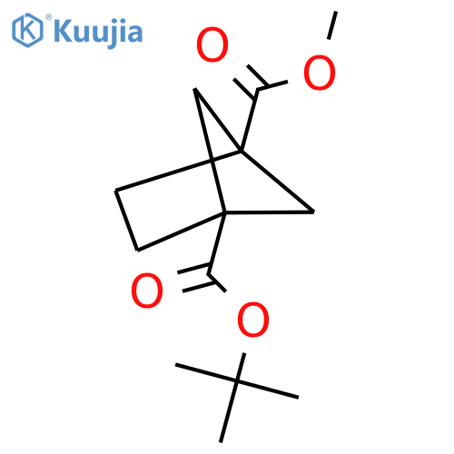 O4-tert-butyl O1-methyl bicyclo[2.1.1]hexane-1,4-dicarboxylate structure