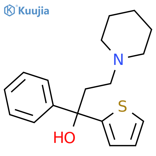 1-Piperidinepropanol, a-phenyl-a-2-thienyl- structure