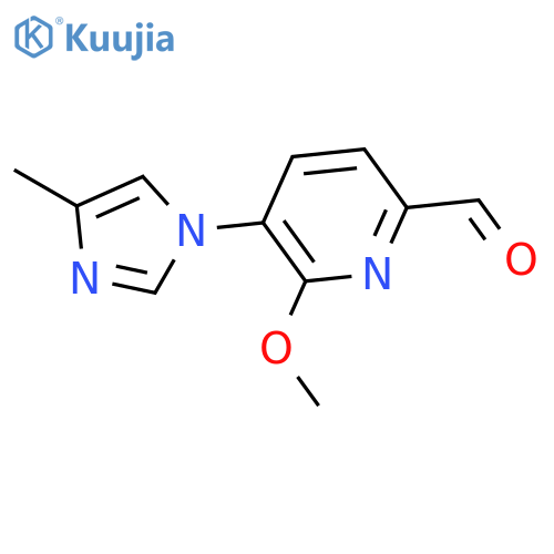 6-methoxy-5-(4-methyl-1H-imidazol-1-yl)-2-Pyridinecarboxaldehyde structure