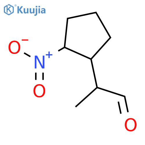 Cyclopentaneacetaldehyde, α-methyl-2-nitro-, (αR,1R,2R)-rel- structure