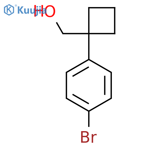 [1-(4-bromophenyl)cyclobutyl]methanol structure