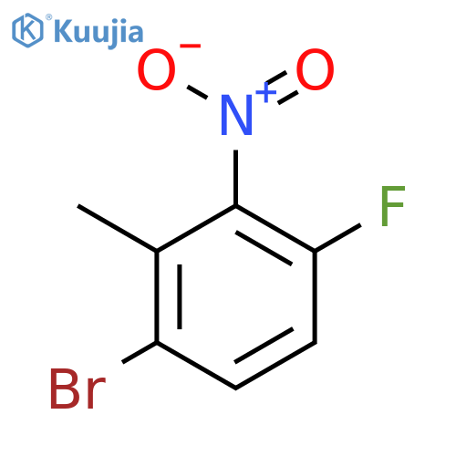 1-Bromo-4-fluoro-2-methyl-3-nitrobenzene structure