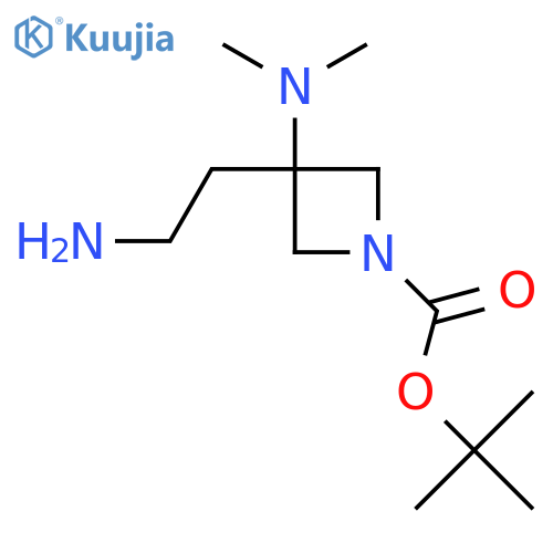 Tert-butyl 3-(2-aminoethyl)-3-(dimethylamino)azetidine-1-carboxylate structure