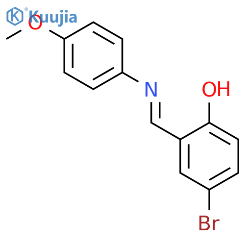 4-bromo-2-{(E)-[(4-methoxyphenyl)imino]methyl}phenol structure