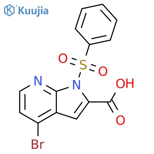 1-(Phenylsulphonyl)-4-bromo-7-azaindole-2-carboxylic Acid structure