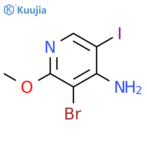 3-Bromo-5-iodo-2-methoxypyridin-4-amine structure