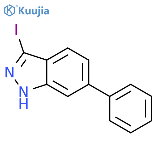 3-Iodo-6-phenyl-(1H)indazole structure