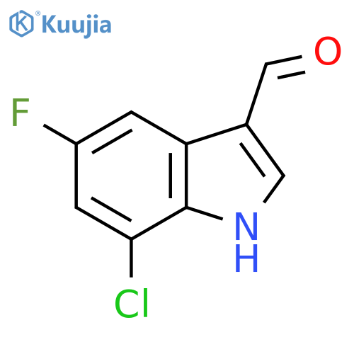 7-Chloro-5-fluoro-1H-indole-3-carbaldehyde structure