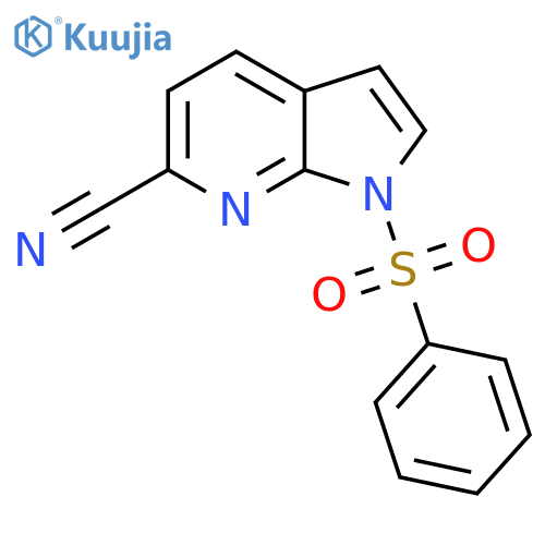 1-(Phenylsulfonyl)-1H-pyrrolo[2,3-b]pyridine-6-carbonitrile structure