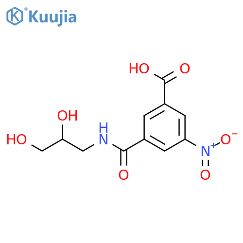 3-(2,3-dihydroxypropylcarbamoyl)-5-nitro-benzoic acid structure