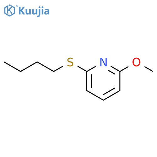 Pyridine, 2-(butylthio)-6-methoxy- (9CI) structure