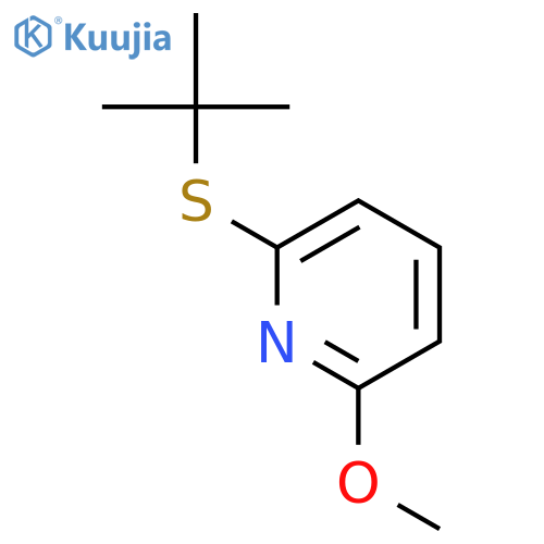 Pyridine,2-[(1,1-dimethylethyl)thio]-6-methoxy-(9CI) structure